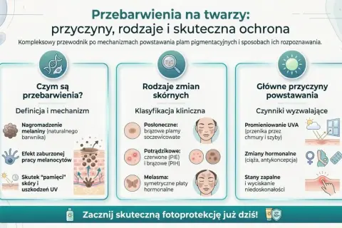 Przewodnik po przebarwieniach na twarzy: przyczyny, rodzaje i ochrona. Dowiedz się, jak mel skin może pomóc w walce z plamami pigmentacyjnymi.