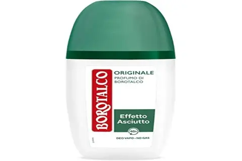 Dezodorant Borotalco Originale, z zieloną nakrętką. Wiele pozytywnych borotalco opinie potwierdza jego skuteczność.