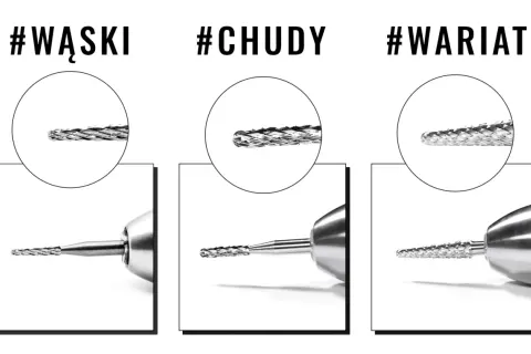 Porównanie frezów: wąski, chudy i wariat. Dowiedz się, jaki frez do czego użyć, by uzyskać najlepsze efekty.