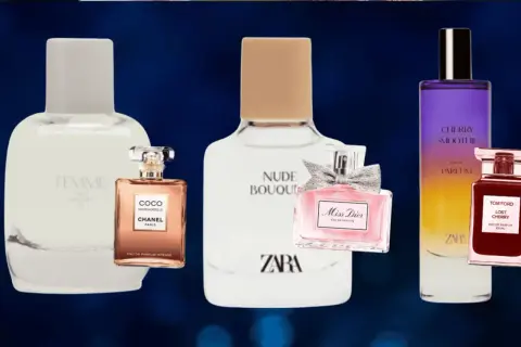 Zestaw perfum: Zara Nude Bouquet, Femme, Chanel Coco Mademoiselle, Miss Dior, Tom Ford Lost Cherry. Szukasz tanich odpowiedników? Zara perfumy damskie odpowiedniki znajdziesz tutaj.