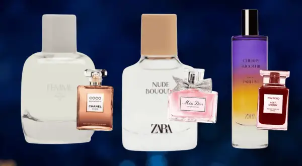 Zestaw perfum: Zara Nude Bouquet, Femme, Chanel Coco Mademoiselle, Miss Dior, Tom Ford Lost Cherry. Szukasz tanich odpowiedników? Zara perfumy damskie odpowiedniki znajdziesz tutaj.