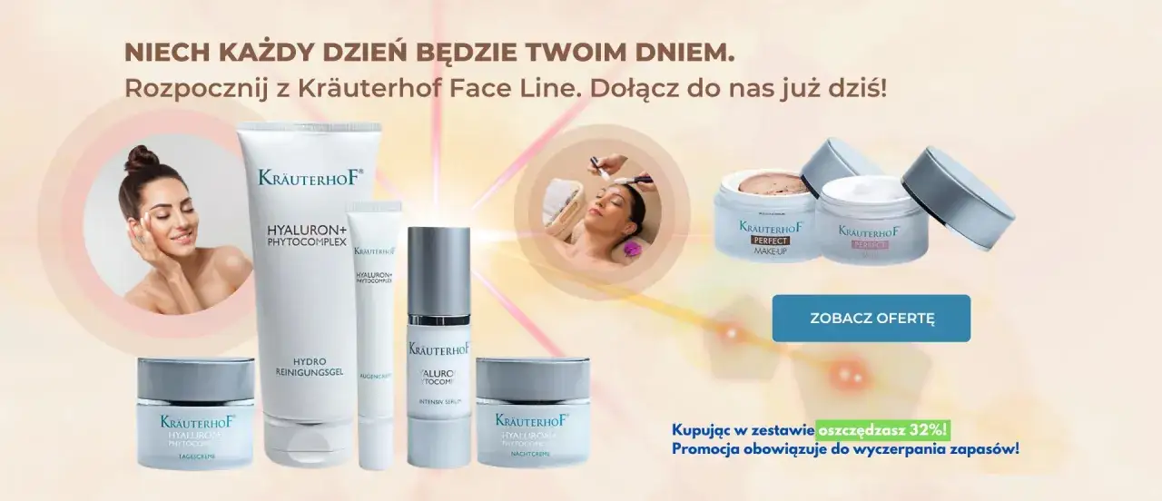 Kremy Kräuterhof Face Line, które zbierają pozytywne cocolita opinie. Promocja na zestawy!