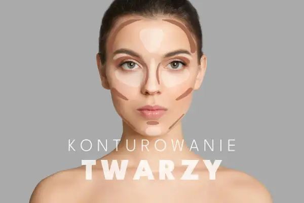 Modelka z zaznaczonymi na twarzy cieniami i rozświetlaczami, przygotowana do osiągnięcia celimax efektu konturowania.