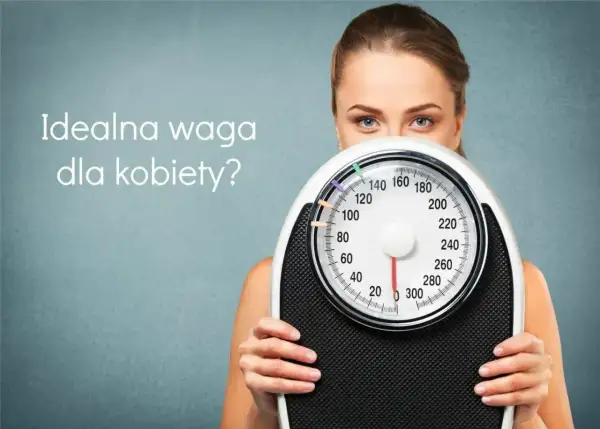 Kobieta z wagą, zastanawiająca się, ile trzeba ważyć żeby być modelką.